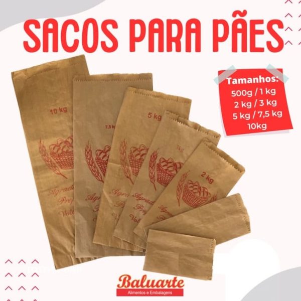 Saco de papel pra pão - Baluarte